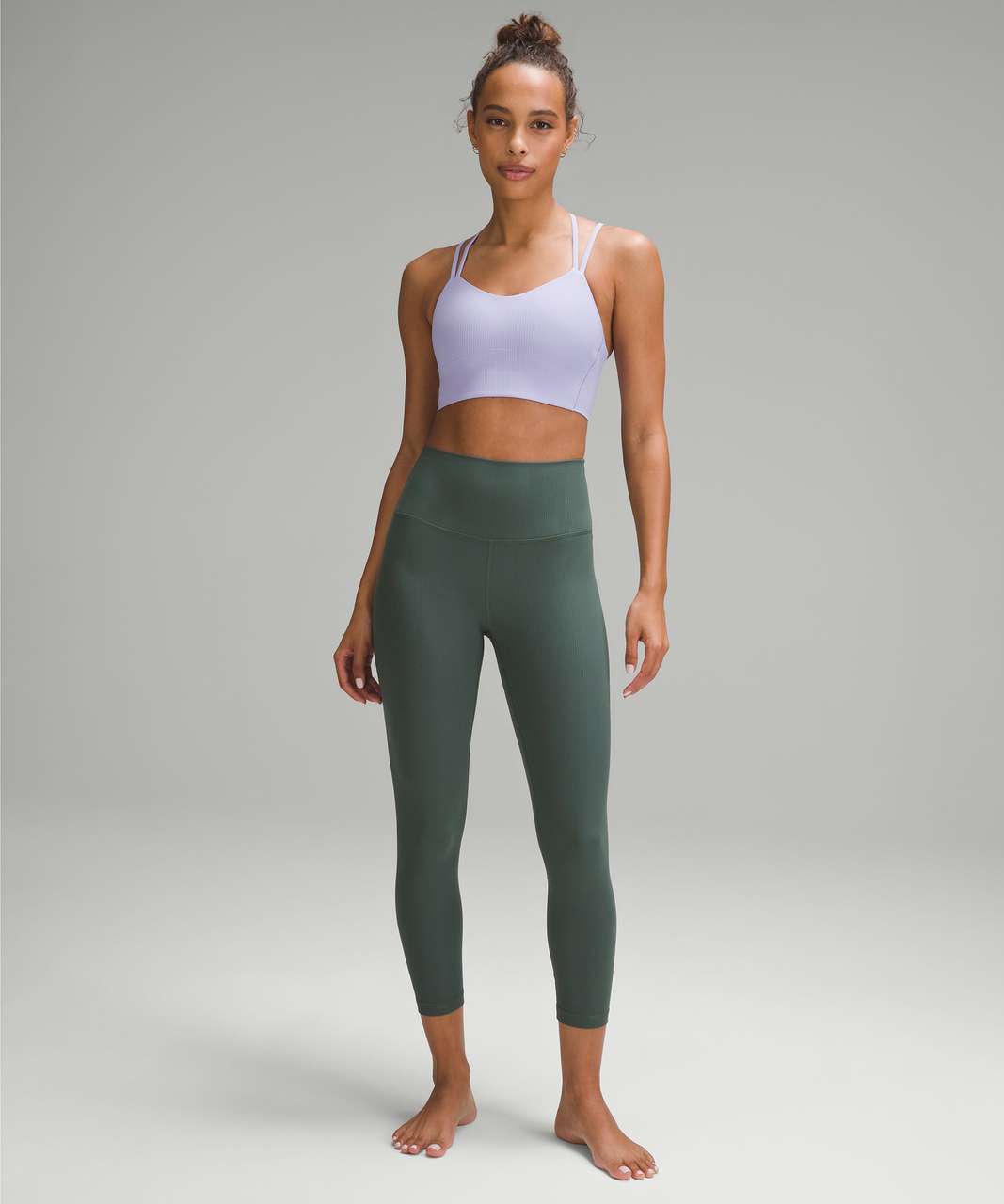 Lululemon Align Ribbed High-Rise Crop 23" - Dark Forest