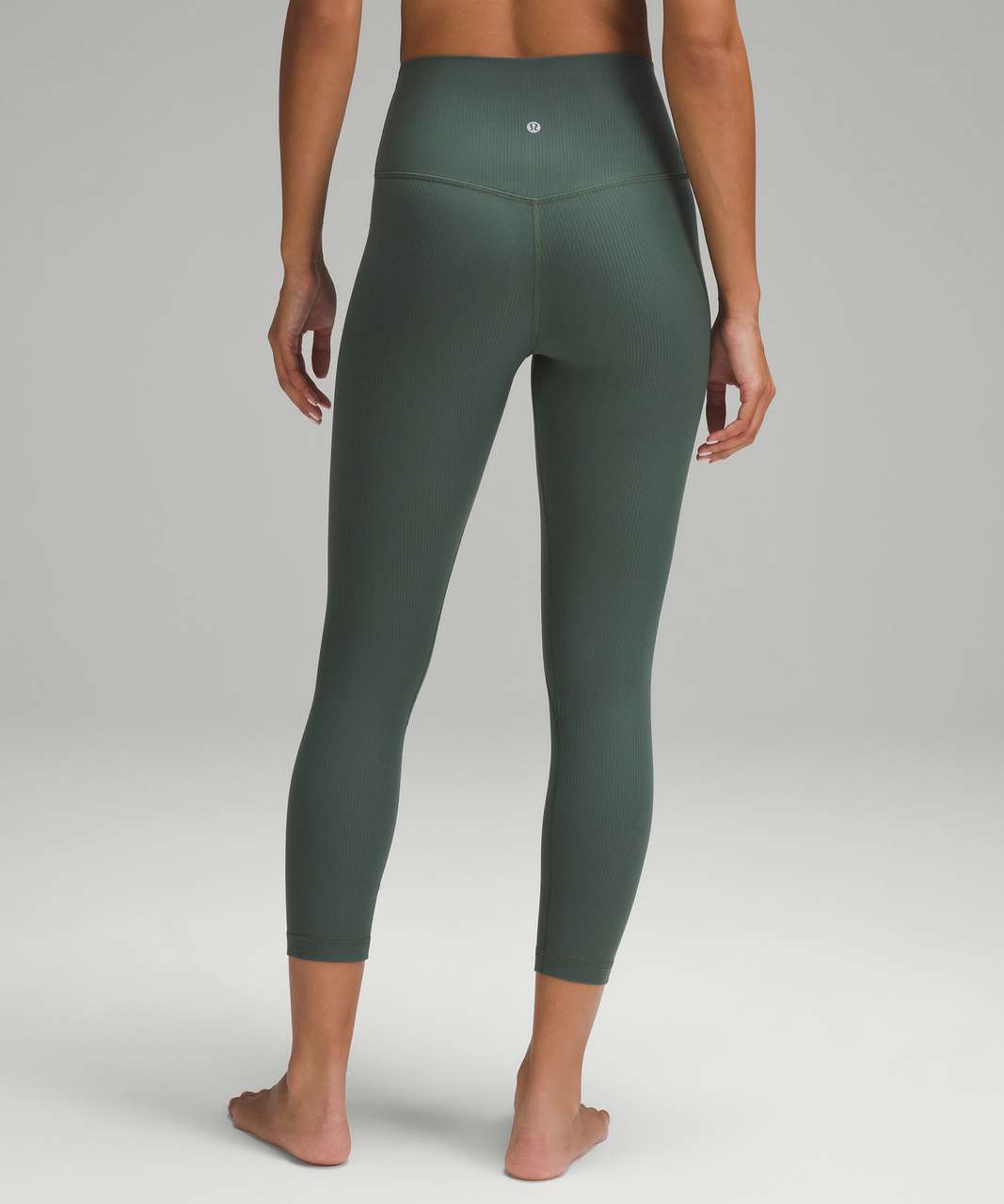 Lululemon Align Ribbed High-Rise Crop 23 - Dark Forest - lulu fanatics