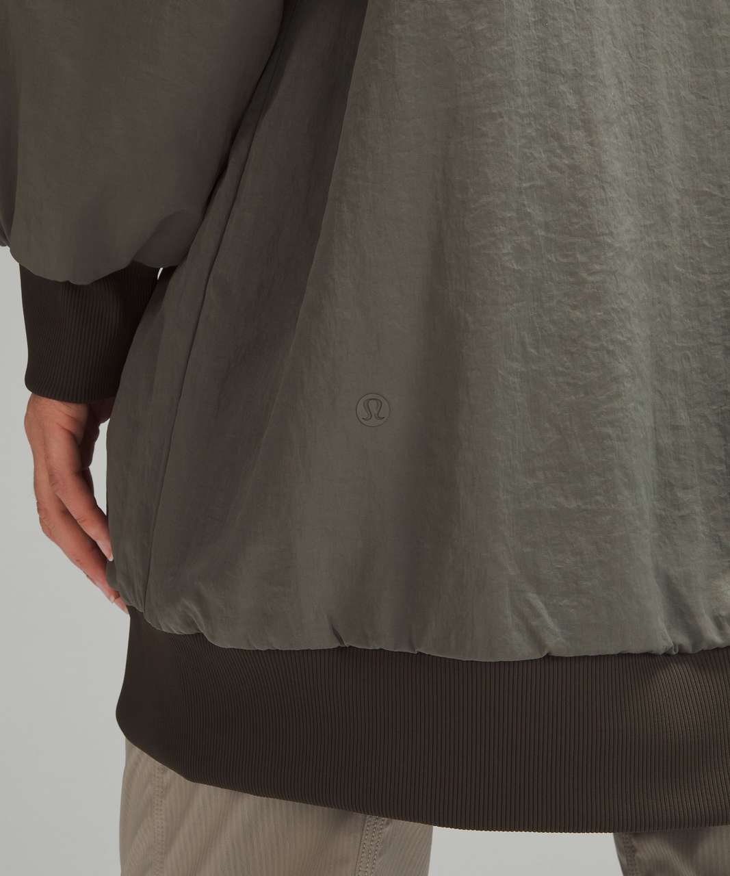 Lululemon Oversized-Fit Non-Stop Bomber Jacket - Grey Sage / Dark Olive