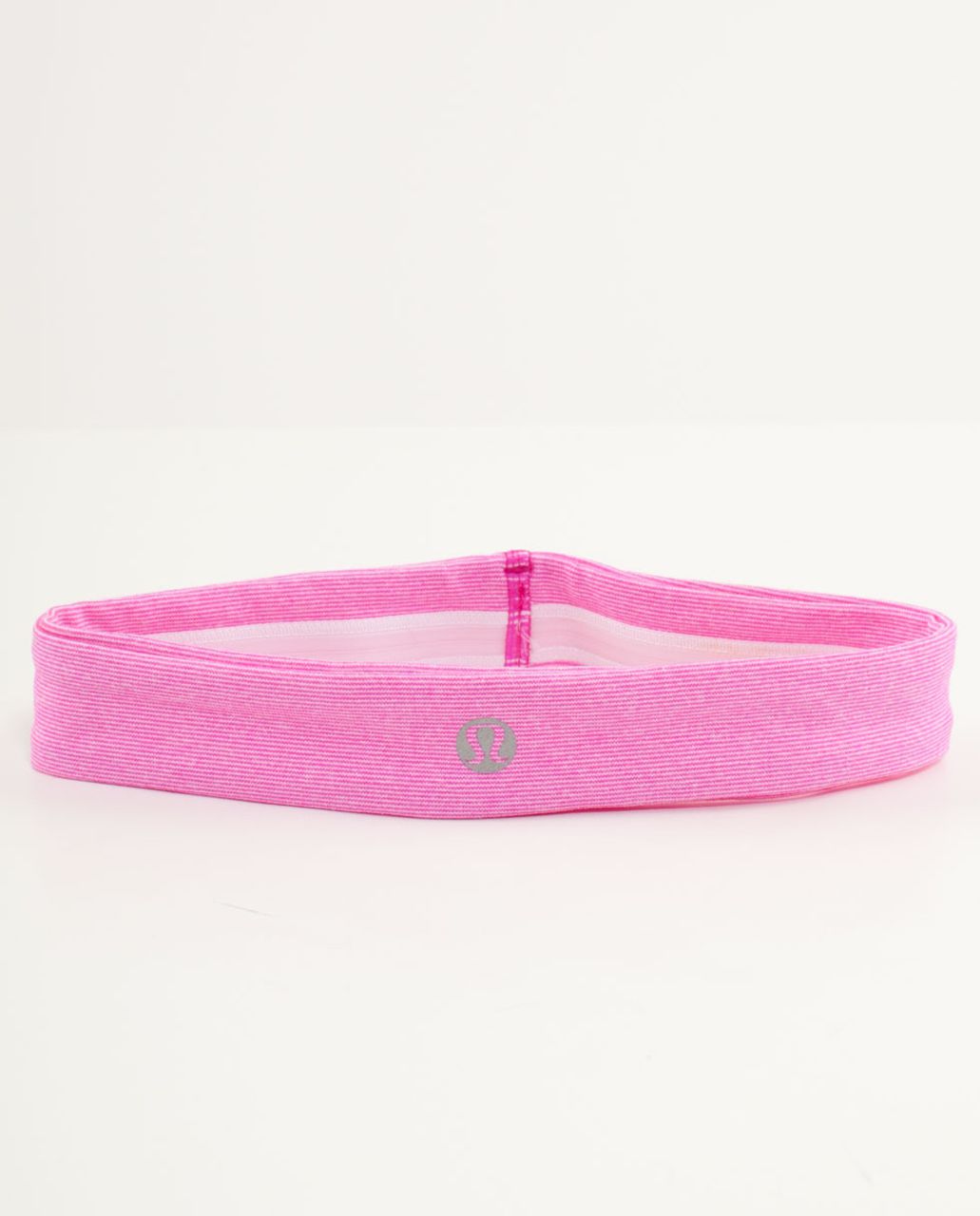 Lululemon Slipless Headband - Heathered Paris Pink White Microstripe