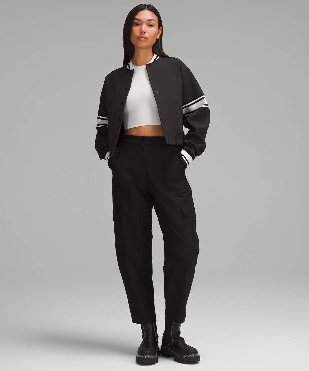 Lululemon Snap-Front Varsity Jacket - Black