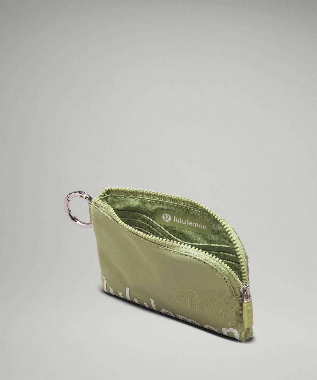 Lululemon Clippable Card Pouch - Edamame Green / White Opal