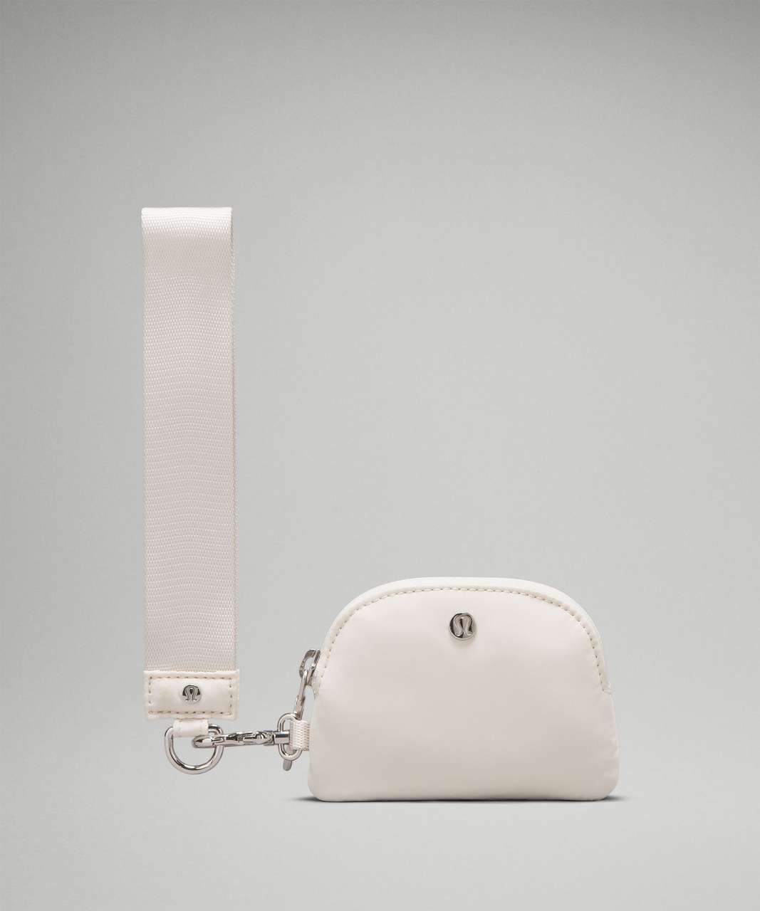 Lululemon Dual Pouch Wristlet Grey Sage/White Opal in Waterproof Polyester  with Silver-tone - US