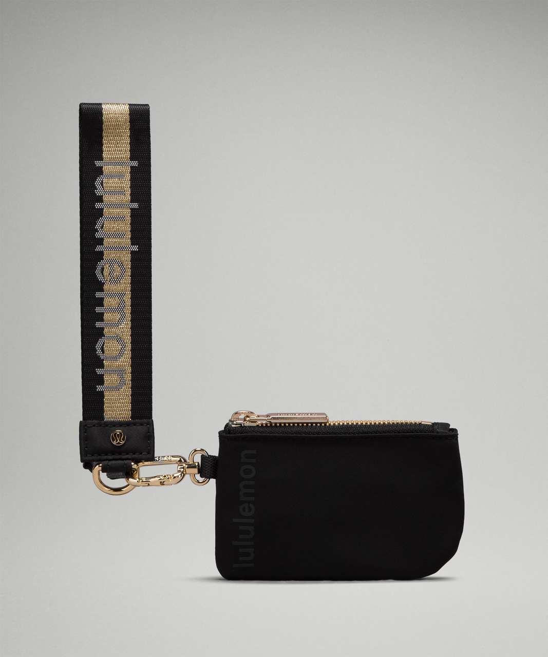 Lululemon Dual Pouch Wristlet - Black / Gold / White Opal