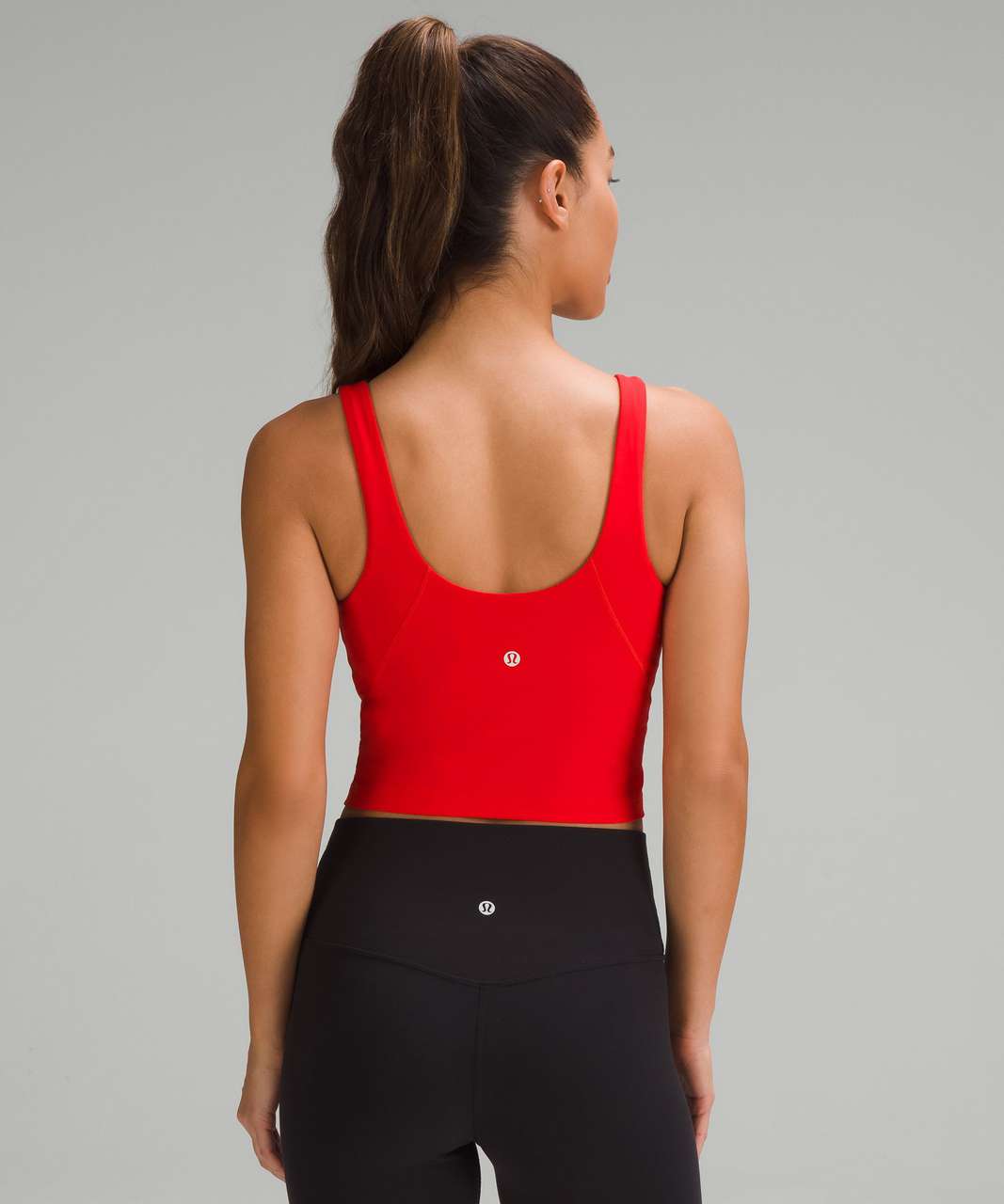 NWT Lululemon Lunar New Year Align Cropped Tank Top Dark Red Gold