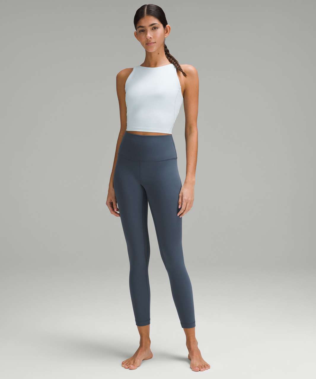 Lululemon Align Ribbed High-Rise Crop 23 - Pitch Blue - lulu fanatics