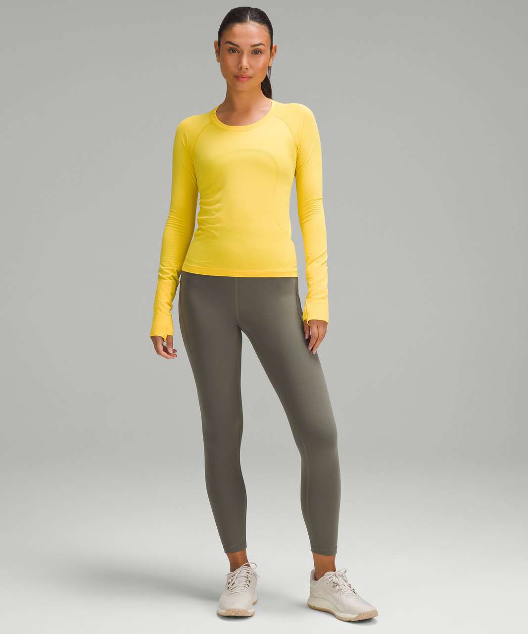 Lululemon Swiftly Tech Long-Sleeve Shirt 2.0 *Race Length - Utility Yellow / Utility Yellow