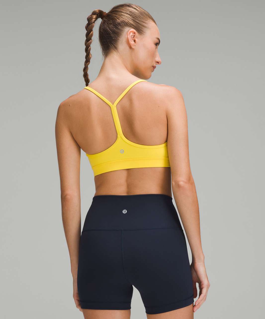 Lululemon Flow Y Bra *Nulu - Twillines Ice Grey Black - lulu fanatics