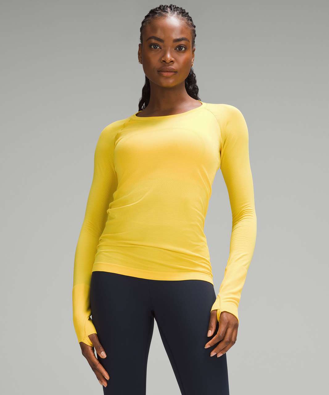 Lululemon Swiftly Tech Long-Sleeve Shirt 2.0 - Utility Yellow / Utility Yellow