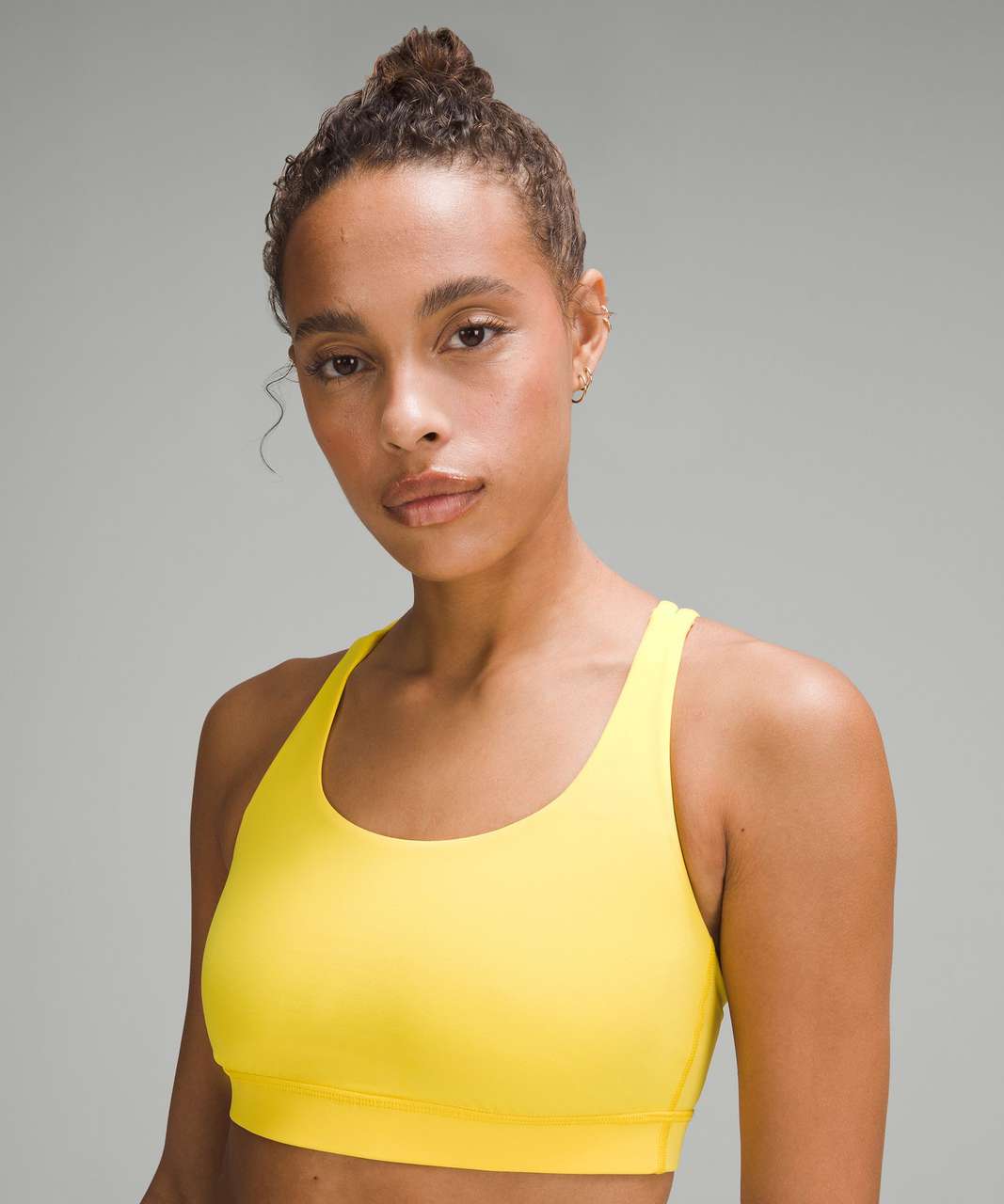 Lululemon Energy Bra *Medium Support, B–D Cup Yellow Pear Size 6