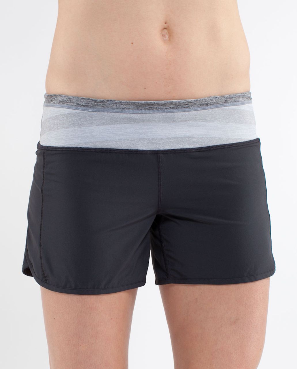 Lululemon Turbo Run Short - Deep Coal /  Deep Coal Micro Macro Stripe