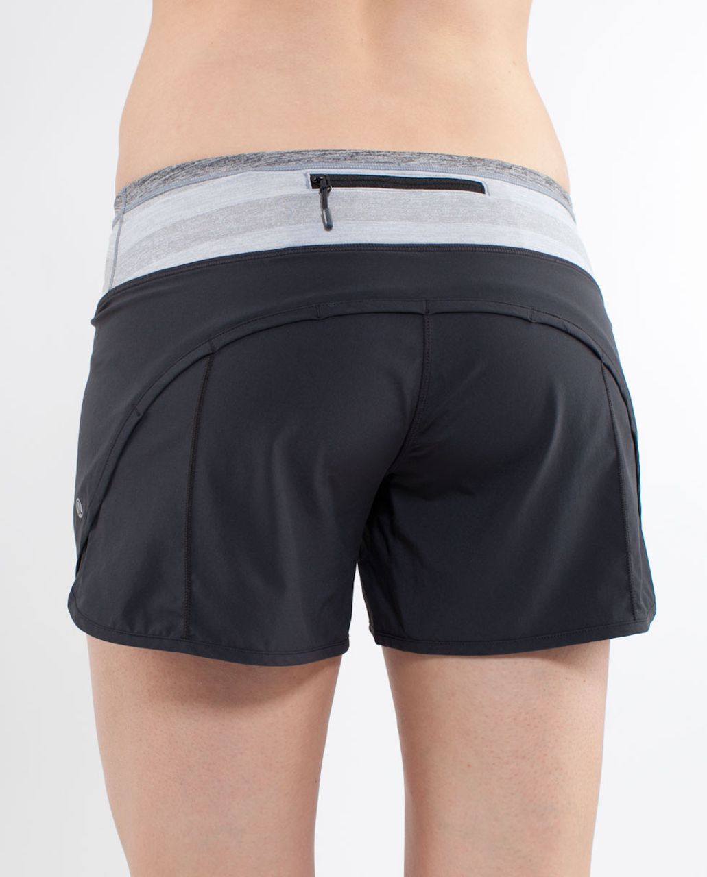 Lululemon Turbo Run Short - Deep Coal /  Deep Coal Micro Macro Stripe