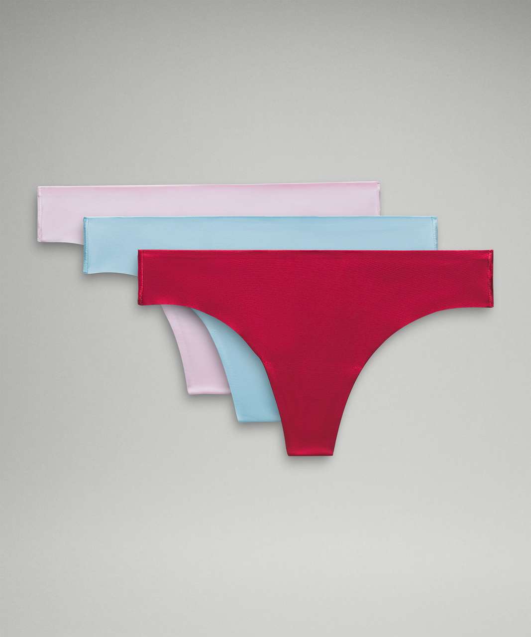 Lululemon InvisiWear Mid-Rise Thong Underwear *3 Pack - Vintage Rose / Sea Frost / Meadowsweet Pink