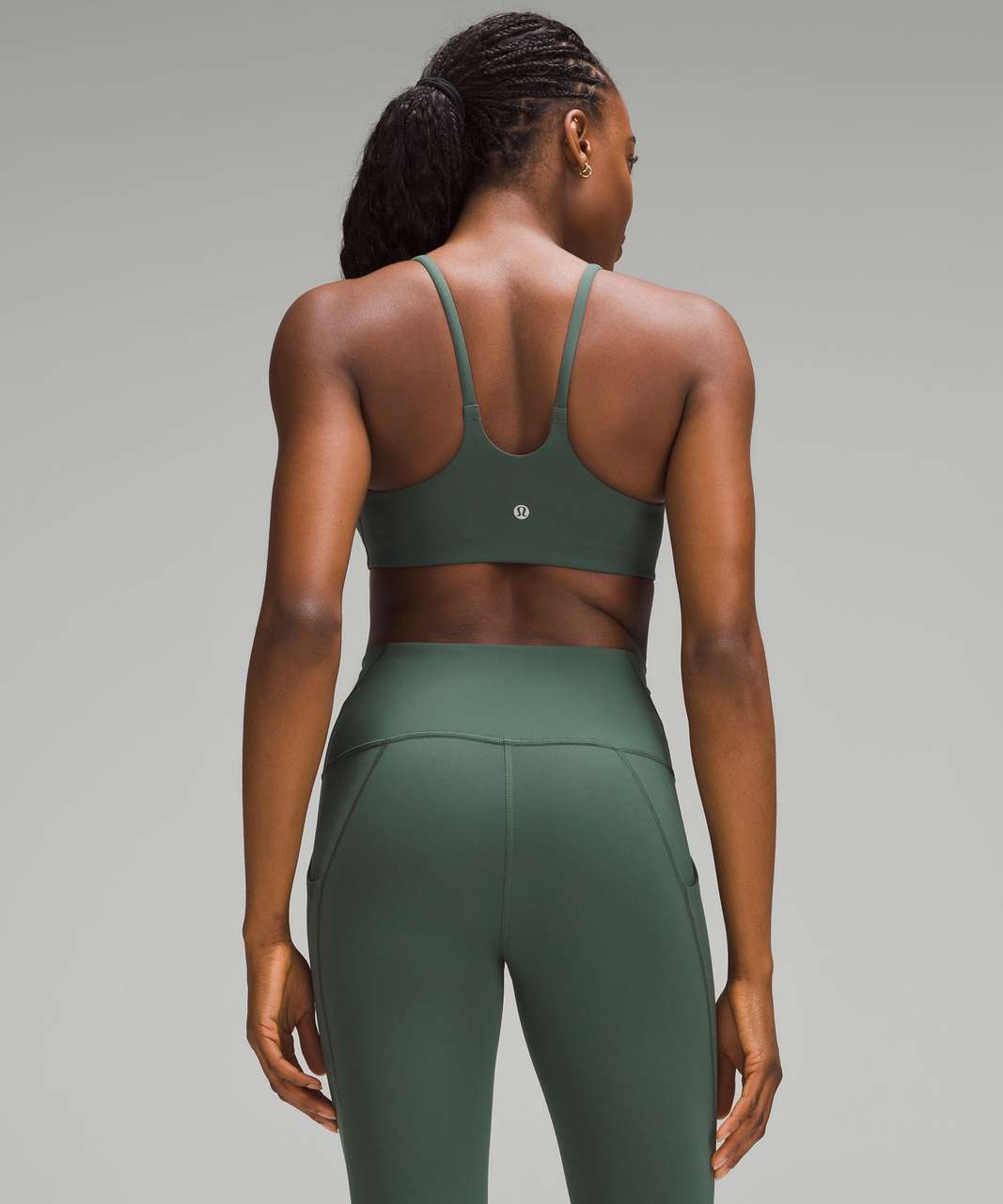 Lululemon Wunder Train Strappy Racer Bra Light Support, A/B Cup *Twill -  Graphite Grey - lulu fanatics