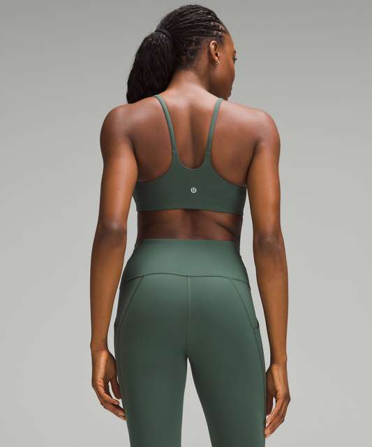 Lululemon Wunder Train Strappy Racer Bra *Light Support, C/D Cup - Medium  Forest - lulu fanatics