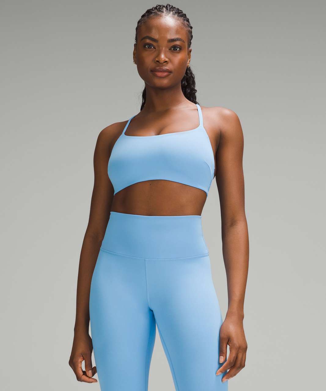 Lululemon Wunder Train Strappy Racer Bra *Light Support, C/D Cup - Aero  Blue - lulu fanatics