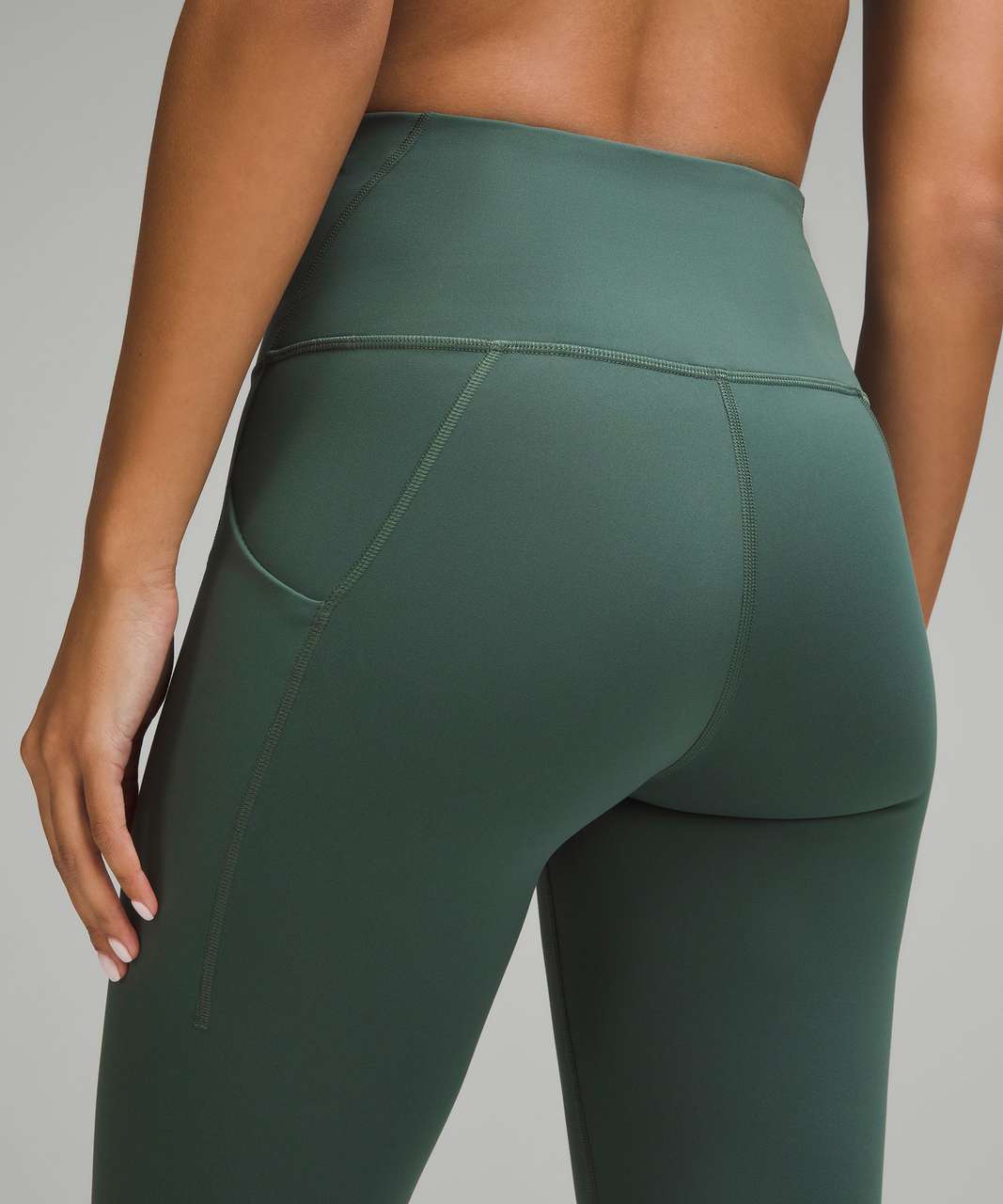 Lululemon Wunder Train High-Rise Tight with Pockets 28" - Dark Forest