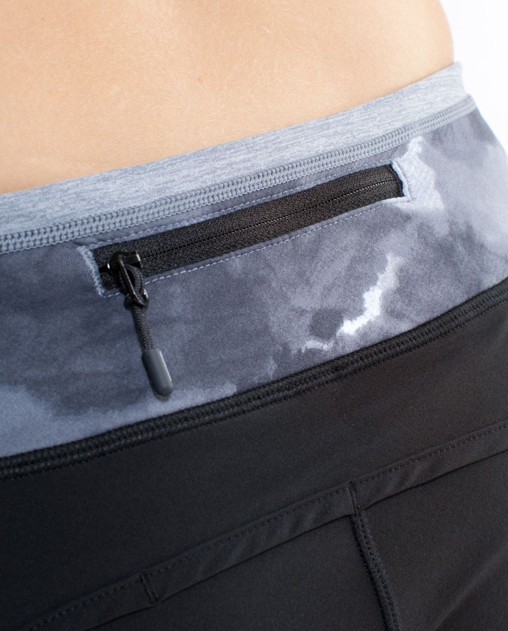 Lululemon Turbo Run Short - Black / White Coal Tinted Canvas Super ...