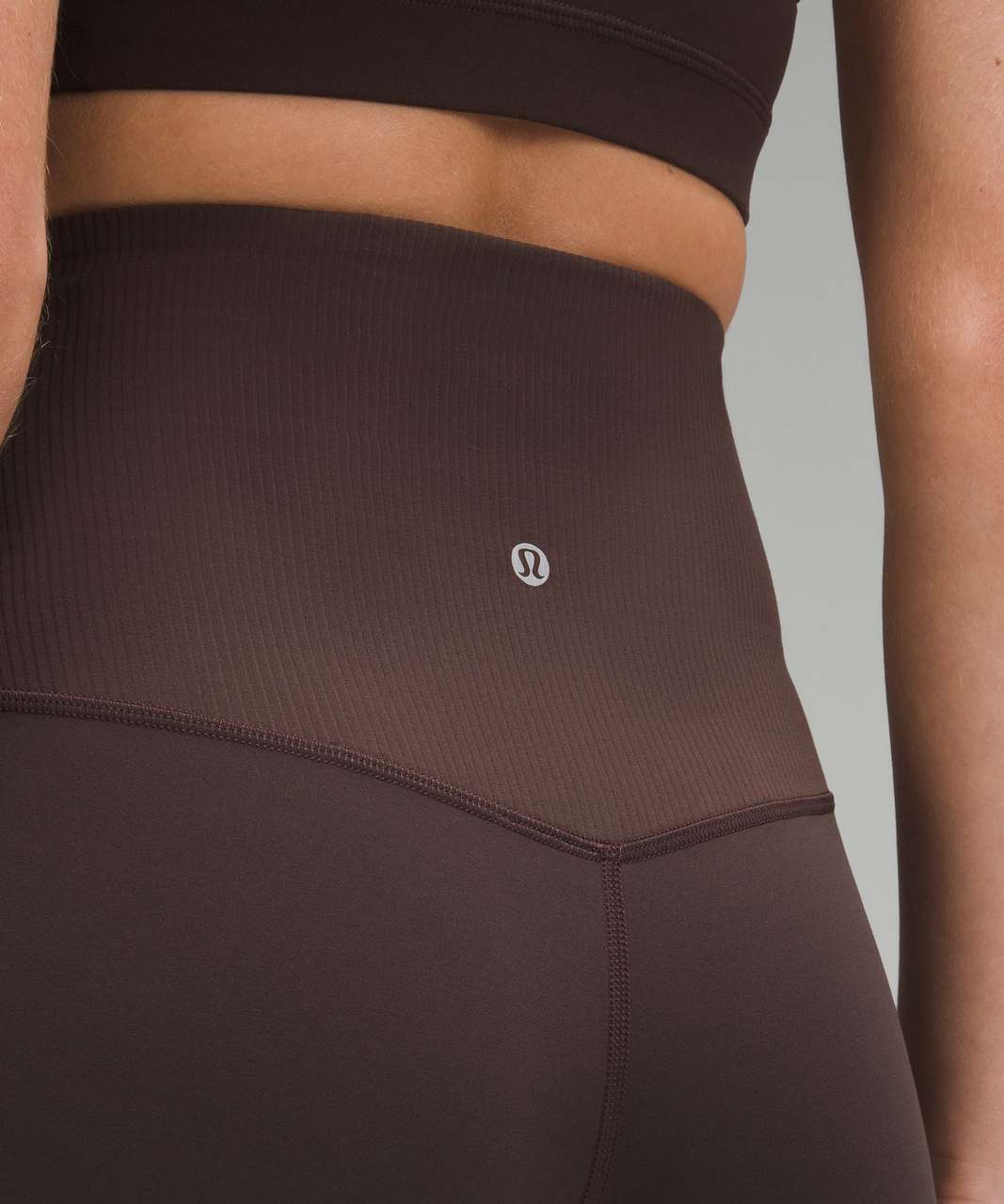 Lululemon Align Super-High-Rise Ribbed-Trim Tight 28" - Espresso