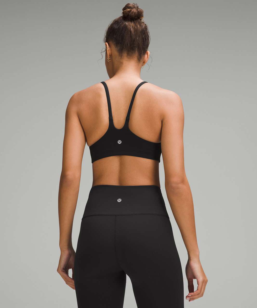 Lululemon Wunder Train Strappy Racer Bra Light Support, A/B Cup *Twill - Black