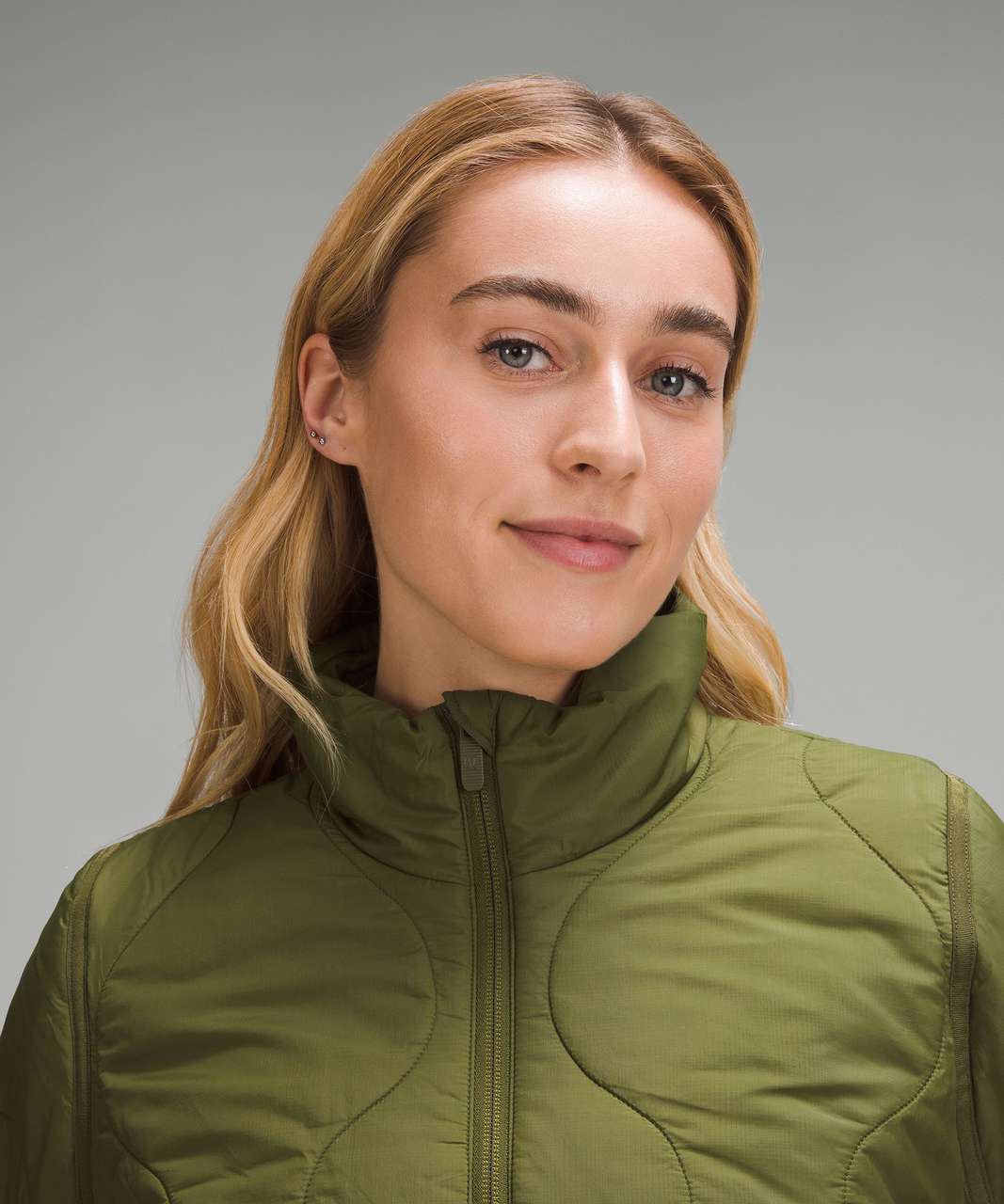 Lululemon Quilted Light Insulation Cropped Jacket - Ether Green