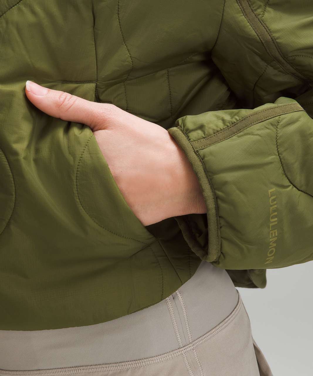 Lululemon Quilted Light Insulation Cropped Jacket - Ether Green