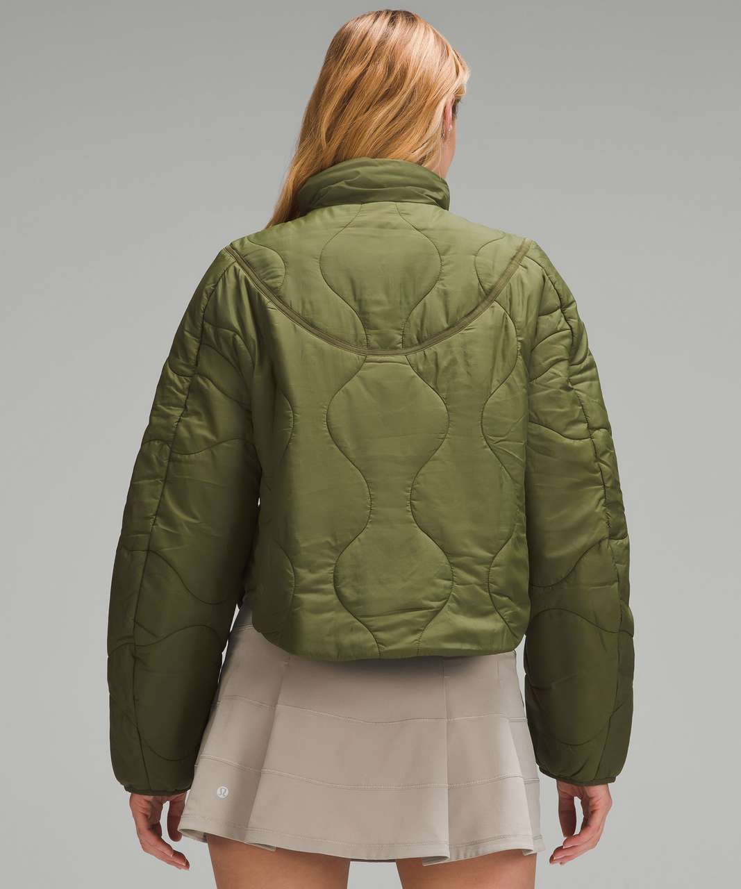 Lululemon Quilted Light Insulation Cropped Jacket - Ether Green