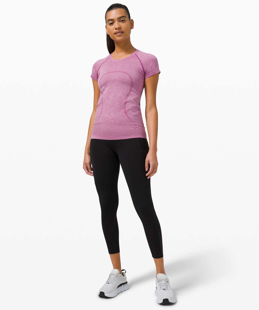 Lululemon Swiftly Tech Short Sleeve 2.0 *Shine - Deep Fuschia