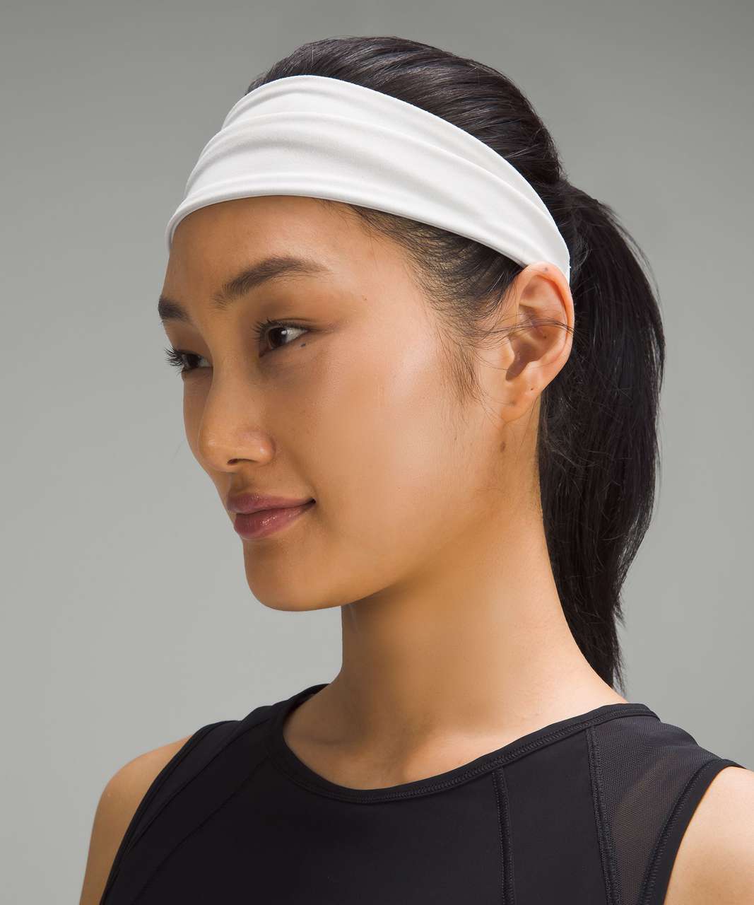 Lululemon Womens Nulu Wide Reversible Headband - White / Bone - lulu  fanatics