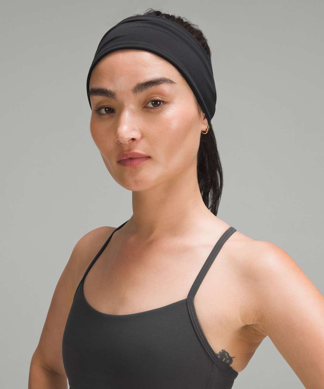 Lululemon Womens Nulu Wide Reversible Headband - Black