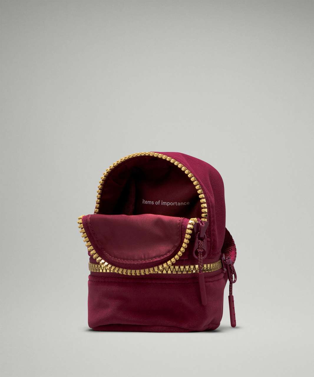 Lululemon City Adventurer Backpack Nano *Velour - Wine Berry / Gold - lulu  fanatics