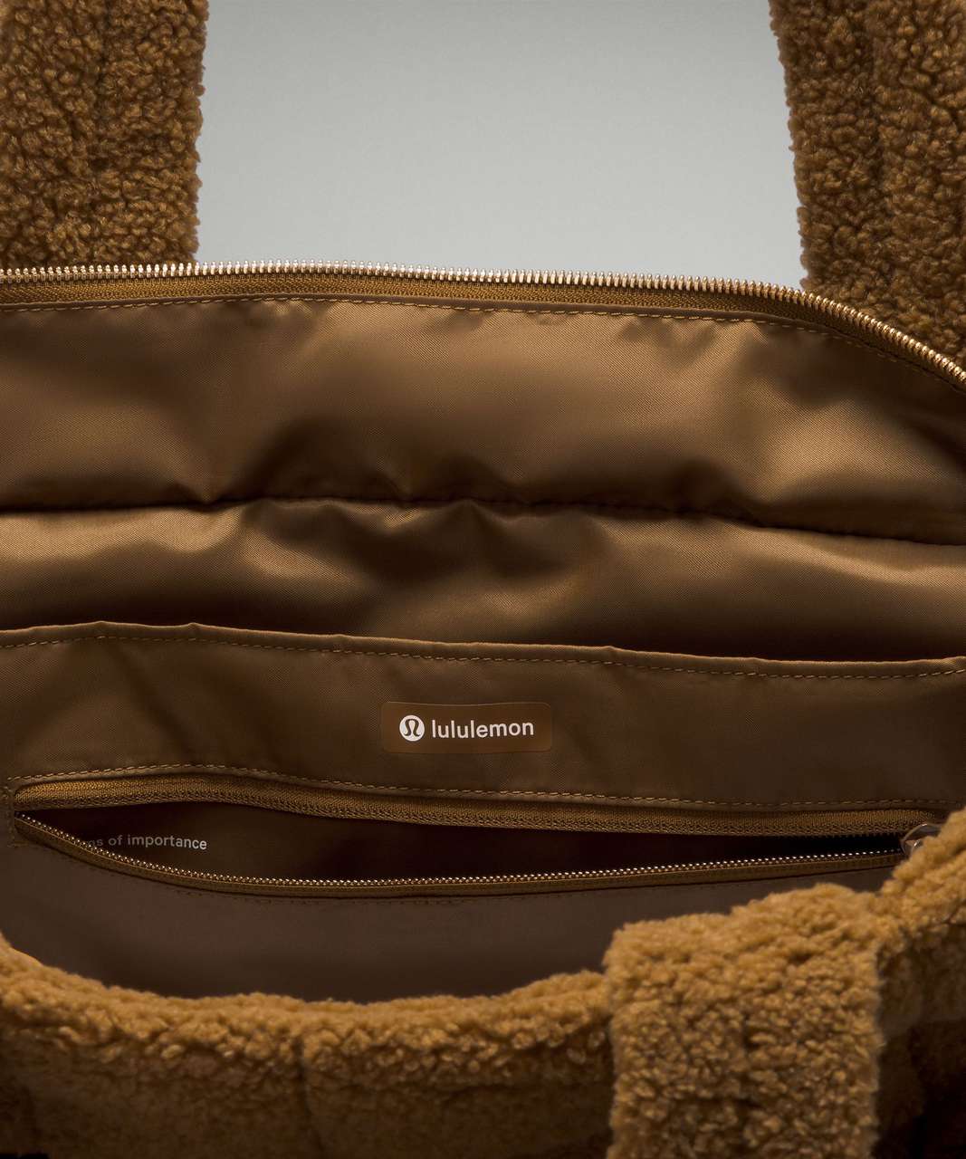 Lululemon Quilted Grid Tote Bag 26L *Fleece - Burnt Caramel