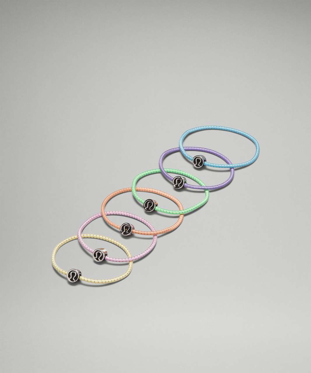 Lululemon Glow On Hair Ties *6 Pack - Snapdragon Pink / Peach Fuzz / Caprese Yellow / Lime Shock / Cyan Blue / Digital Lavender