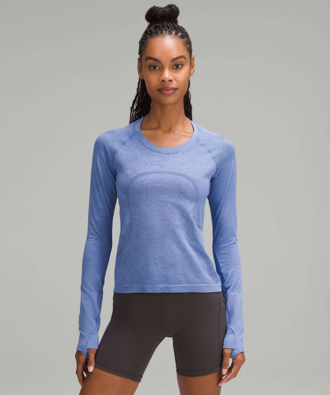 Lululemon Swiftly Tech Long-Sleeve Shirt 2.0 *Race Length - Ripple Wave Wild Indigo / True Navy