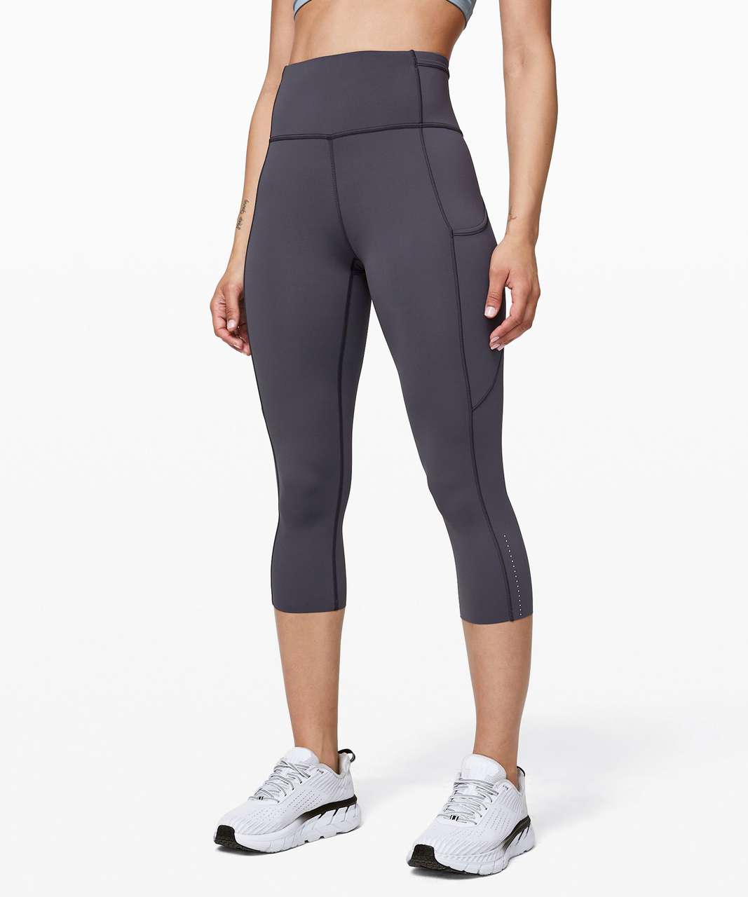 Lululemon Fast and Free Reflective High-Rise Crop 19 - Moonwalk