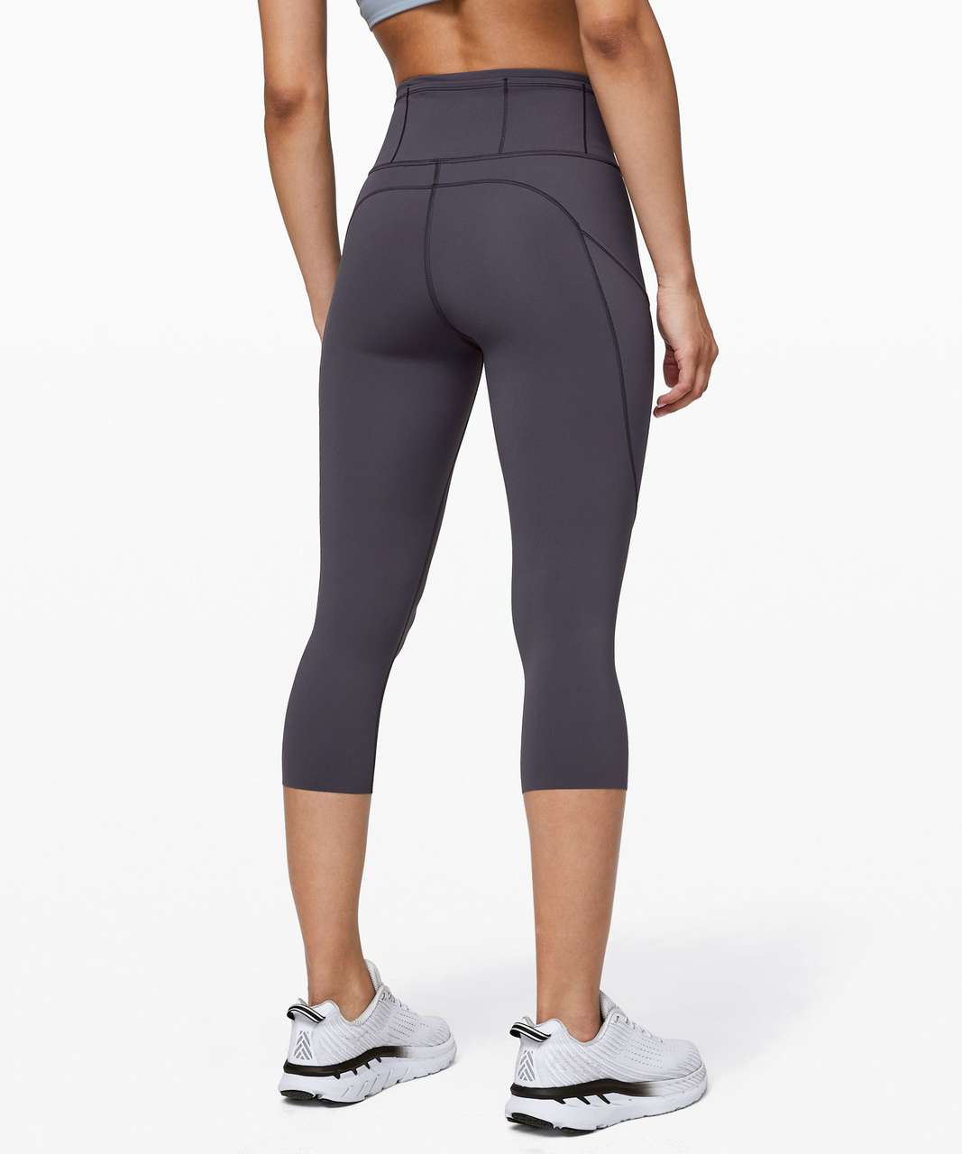 Lululemon Fast and Free Reflective High-Rise Crop 19 - Moonwalk - lulu  fanatics