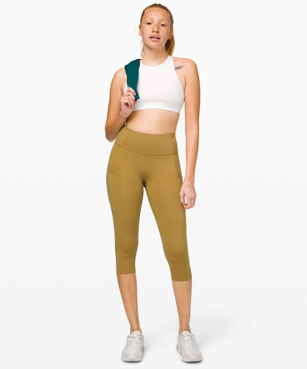 Lululemon Fast and Free Reflective High-Rise Crop 19" - Grape Leaf