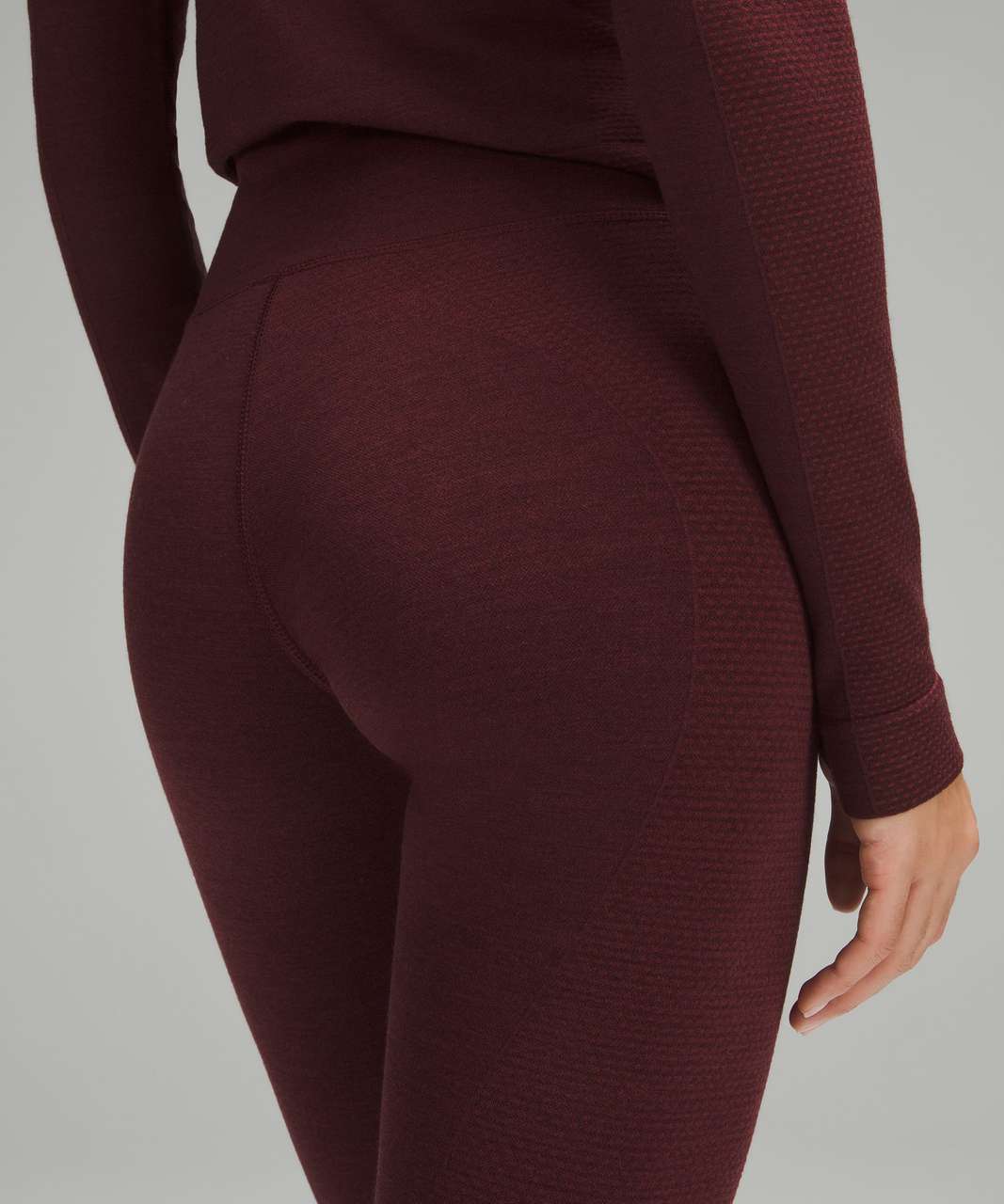 Lululemon Merino Wool-Blend Base Layer Tight 28" - Red Merlot