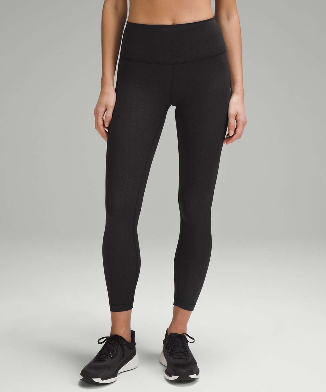 Lululemon Wunder Train High-Rise Tight 25" - Distressed Twill Emboss Black