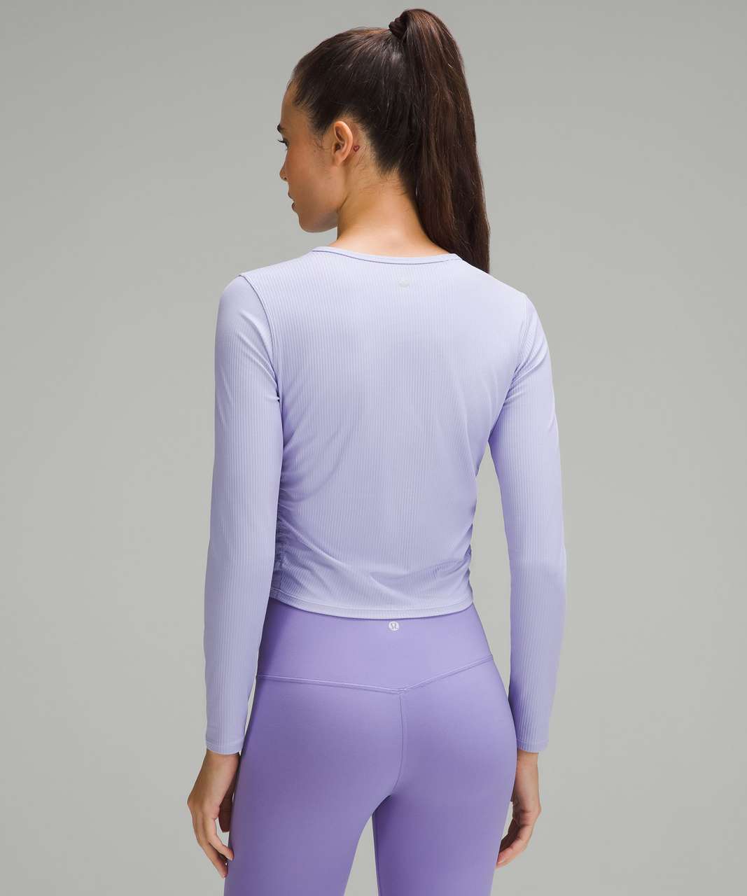 Lululemon All It Takes Ribbed Nulu Long-Sleeve Shirt - Lilac Smoke