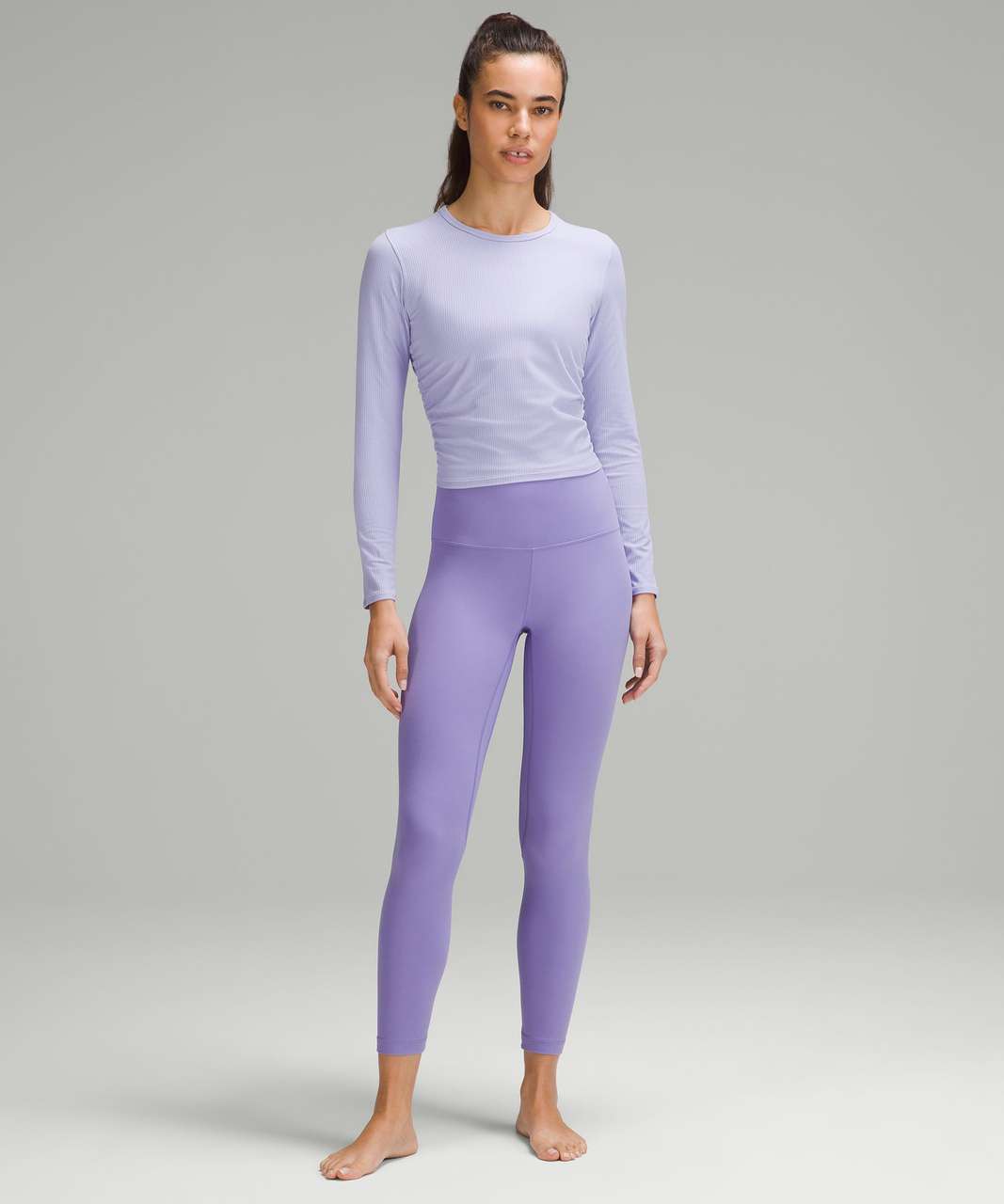 Lululemon All It Takes Ribbed Nulu Long-Sleeve Shirt - Lilac Smoke