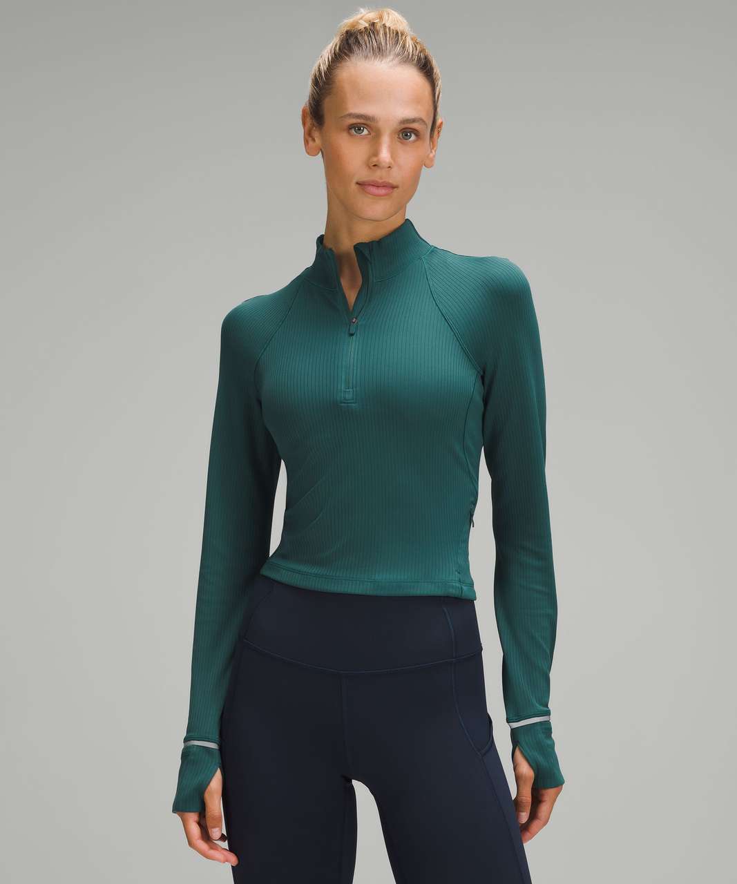 Lululemon Its Rulu Run Half-Zip - Black - lulu fanatics