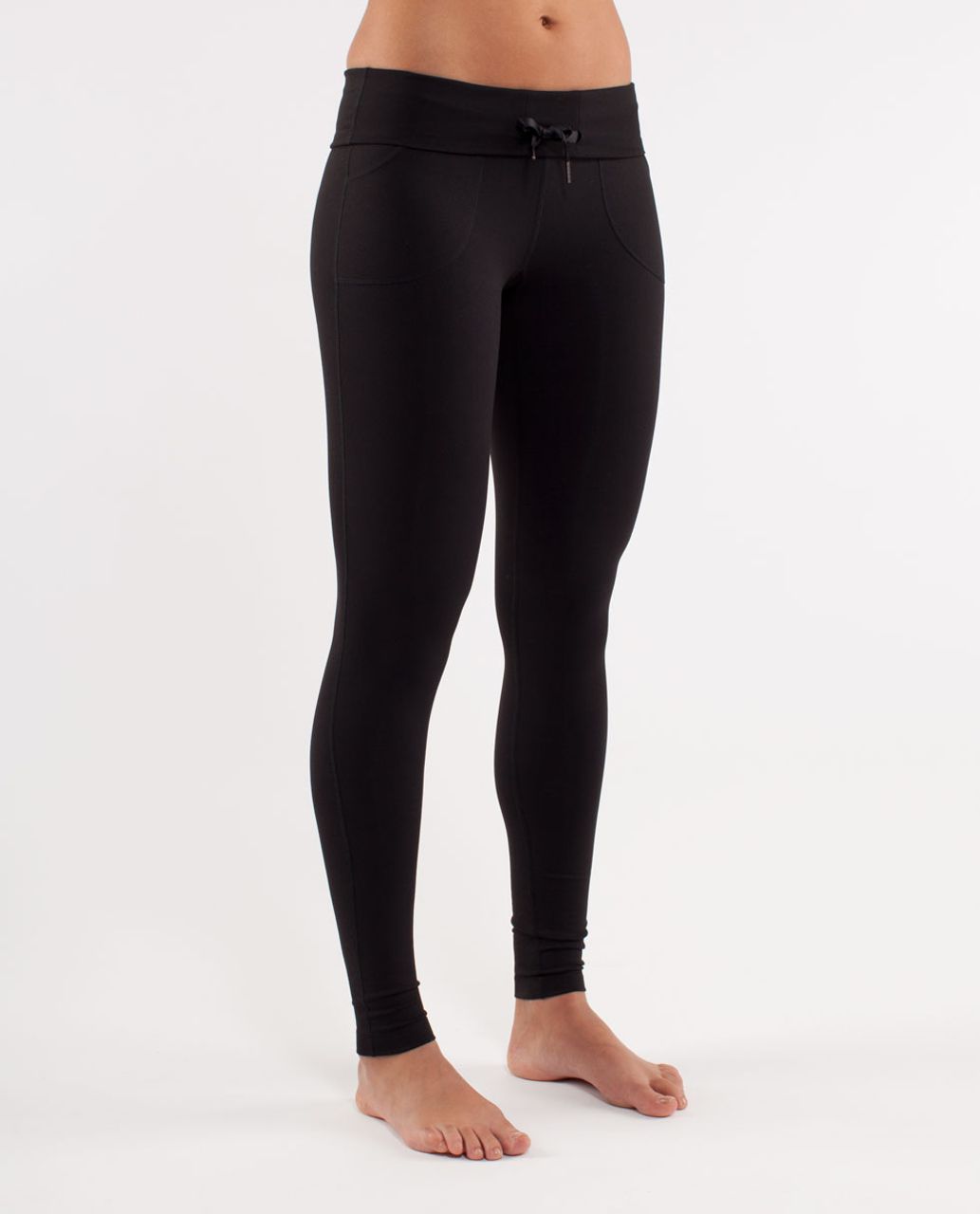 LULULEMON SKINNY WILL Pant Variegated Knit Black Heathered Black 4