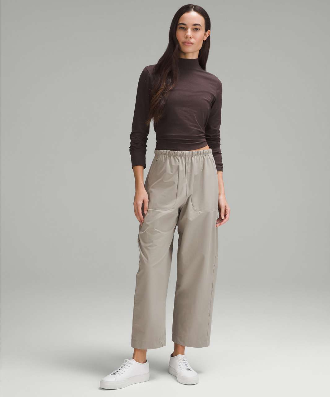 Lululemon Lightweight Mid-Rise Barrel-Leg Cropped Pant - Riverstone