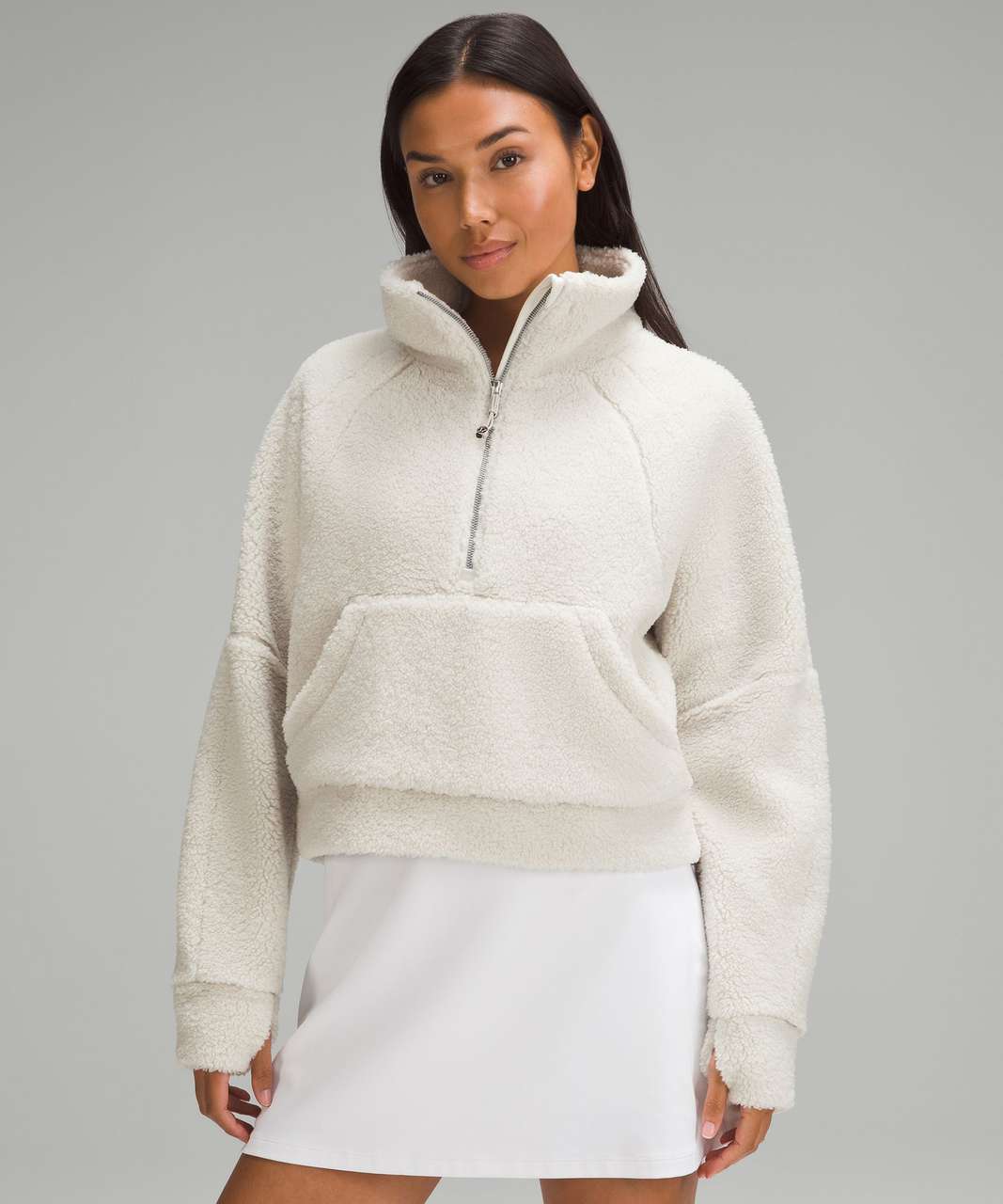 Lululemon Scuba Oversized Fleece Funnel Neck - Bone