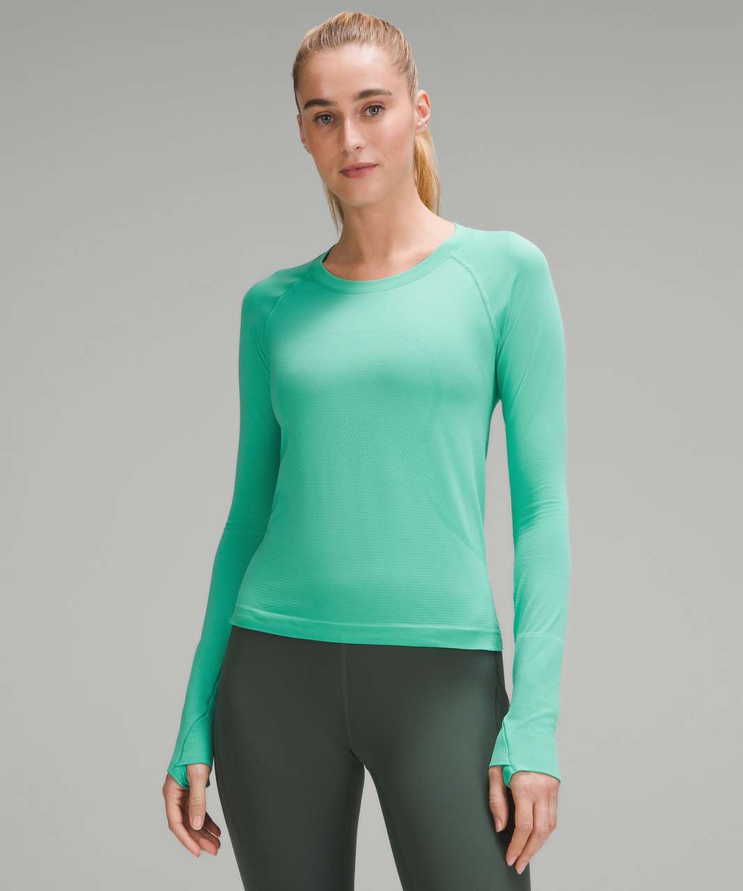 Lululemon Swiftly Tech Long-Sleeve Shirt 2.0 *Race Length - Paradise Green / Paradise Green
