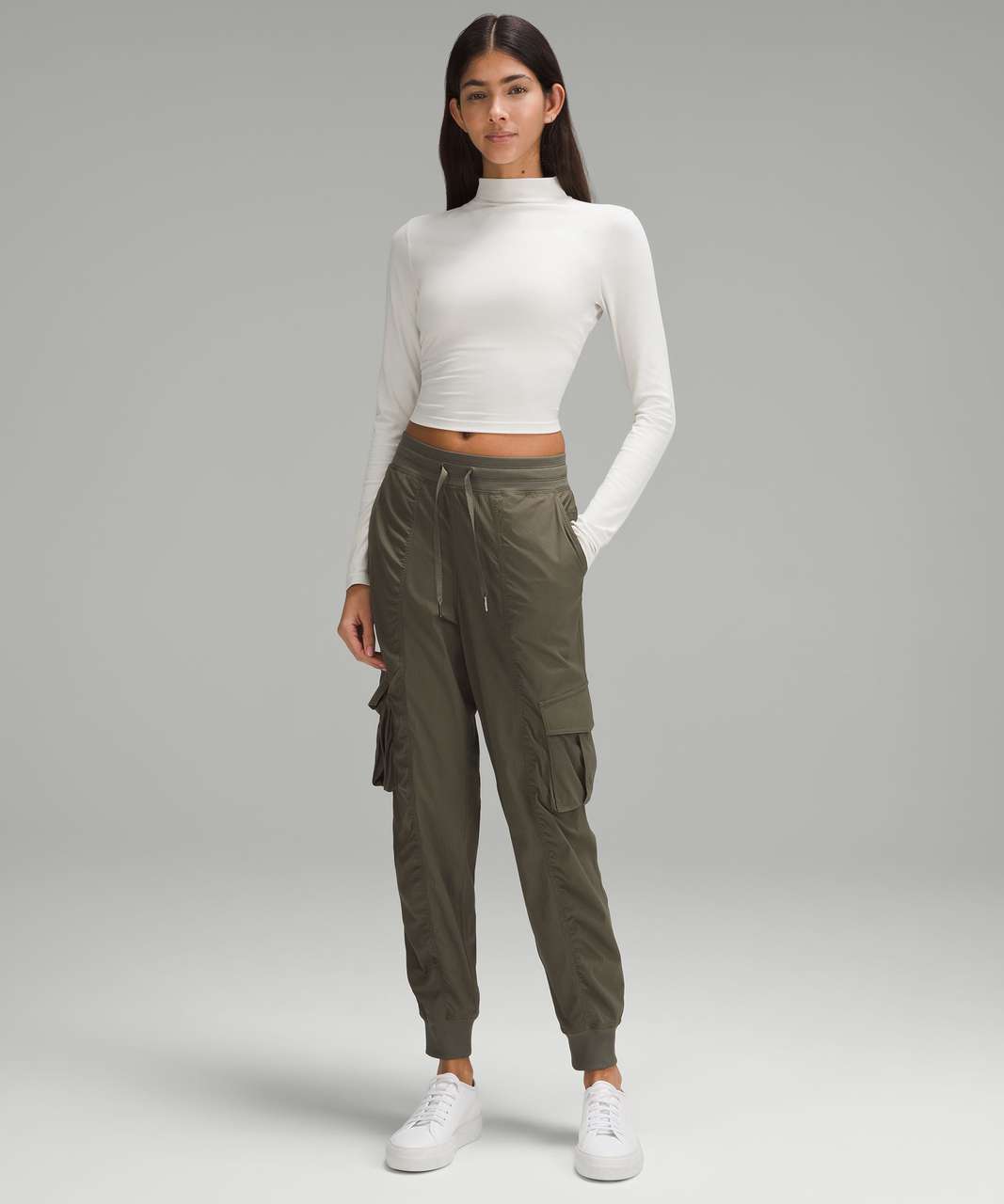 Lululemon Dance Studio Relaxed-Fit Mid-Rise Cargo Jogger - Army Green