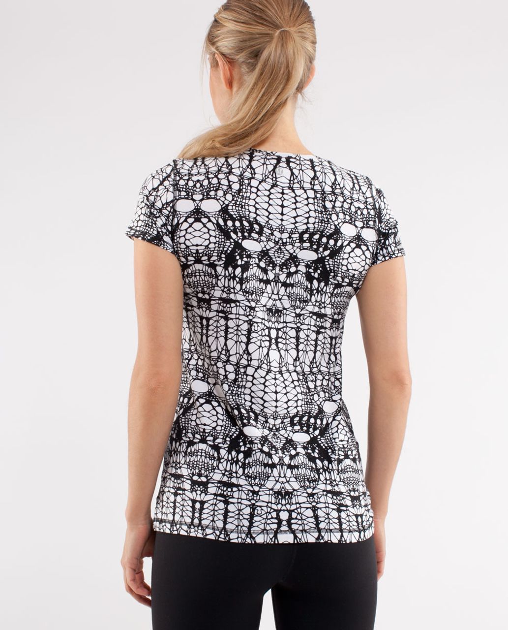 Lululemon Lively Crewneck Tee *Vitasea - White Black Glacier Lace