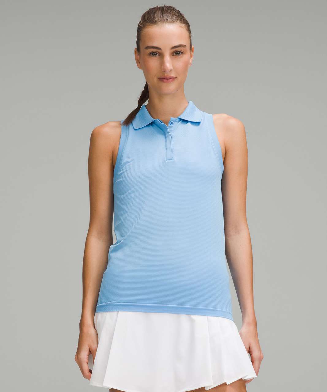 Lululemon Swiftly Tech Sleeveless Polo Shirt - Aero Blue / Aero Blue