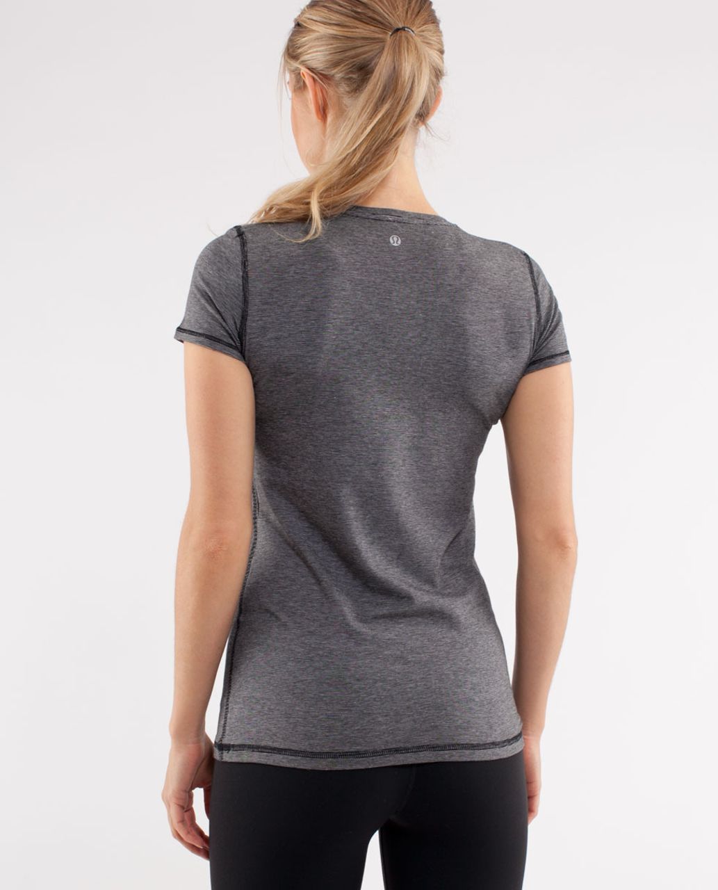 Lululemon Lively Crewneck Tee *Vitasea - White Black Mircostripe